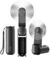 GAIATOP Portable Handheld Fan, 3 IN 1 Mini Foldable Travel Fans [17H Max Cooling Time] with Power Bank