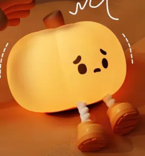 Sad Pumpkin Touch Sensor Lamp Decor