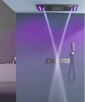 Luxury Rainfall LED Color-Changing Shower Set
