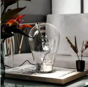 Glass Halo Sculptural Table Lamp⁠