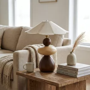 Zen Style Wooden Table Lamp