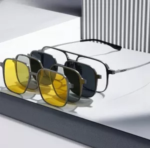 Pure Titanium Magnetic Clip-On Glasses