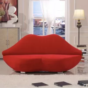 Sexy Red Lip Double Seat Sofa