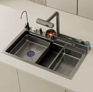 Smart Waterfall Sink with Honeycomb Digital Cup Ri