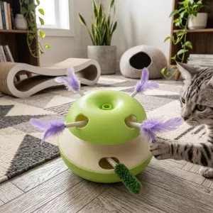 Interactive Apple Style Automatic Cat Teaser Toy