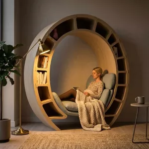 Reading Orbit Bookshelf Nook Chair