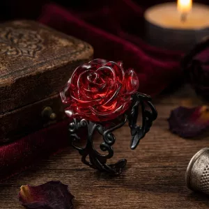 Gothic Dark Rose Ring