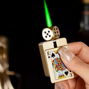 Rotating Dice Card Jet Lighter