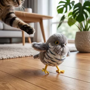Chirping Bird Motion Cat Teaser Toy