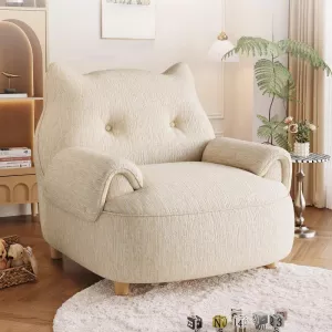 Cat Ear Minimalist Oversized Lounge Armchair