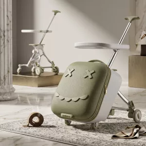 Hop On Kids Ride-On Travel Suitcase Stroller