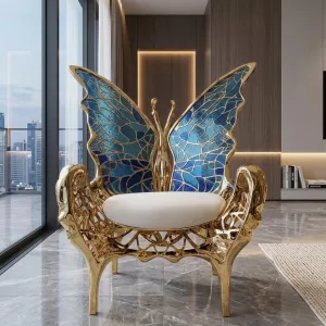Free Butterfly Wing Artistic European Lounge Chair