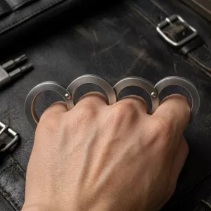 Stainless Steel Self-Defense Rotatable Foldable Ring