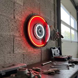 Pit Stop Brake Disc Neon Sign