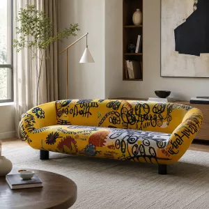 Studio Floor Artistic Print Oversized Lounge Sofa