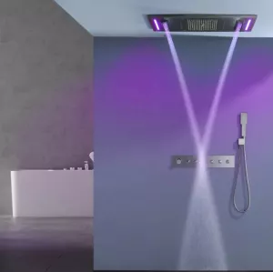 Luxury Rainfall LED Color-Changing Shower Set