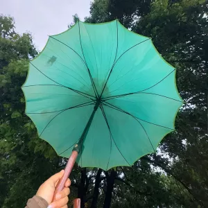 Lotus Bloom Long-Handle Rain Umbrella