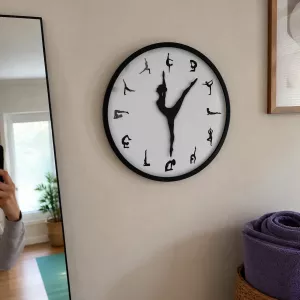 Mindful Movement Yoga Wall Clock