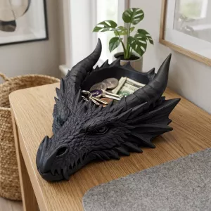 Gothic Dragon Head Catchall Storage Tray