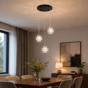 Prism Petal Crystal Ceiling Pendant Chandelier Light