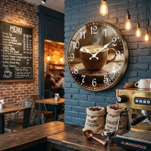 Cafe Inspired Coffee Wall Clock