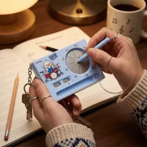 Mini Mixtape Music Player Keychain
