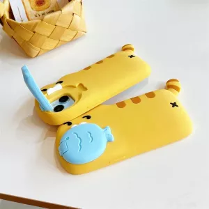 Snack Attack Cat and Fish Phone Case