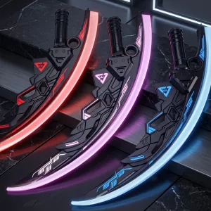Cyberblade LED Light-Up Curved Sword