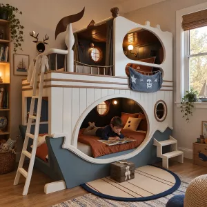 Nightwatch Pirate Ship Kids Bunk Bed Frame