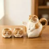 #3410 - Afternoon Cat Ceramic Teapot Cup Set