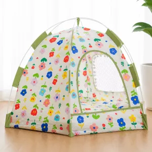 #2511 - Semi-Enclosed Pet Tent Bed with Removable, Washable Cover