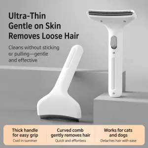 #0316 - Curved-Tooth Pet Grooming Comb for Loose Fur and Tangles