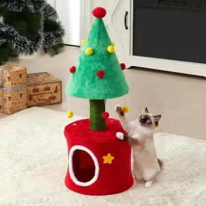 Cat Tree Tower for Indoor Cats, Cat Tree Small with Sisal Scratching Posts and Cozy Cat Bed, Multi-Functional Cat Furniture for Kittens and Adult C...