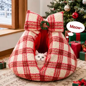 #2512 - Semi-Enclosed Pet Tent Bed for Cats and Small Dogs