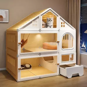 #0550 - Covered Multi-Level Plastic Cat Condo