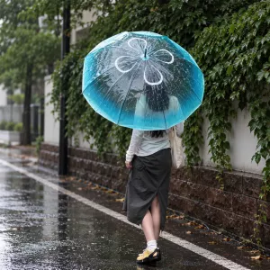 Floating Blue Transparent Jellyfish Umbrella