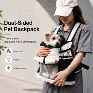 #0162 - Mesh Backpack Pet Carrier for Small Cats and Dogs