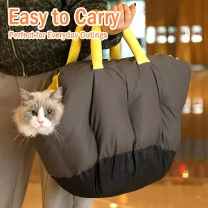 #0570 - Enclosed Faux Leather Pet Carrier for Cats and Small Dogs