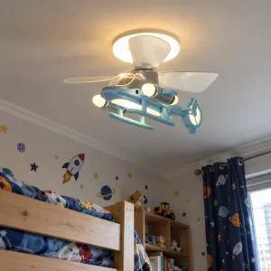 Sky Captain Helicopter Ceiling Fan Light