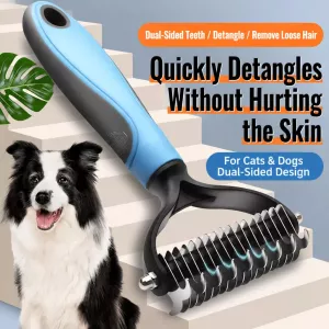 #0291 - Dog & Cat Detangling Brush for Tangles and Loose Fur