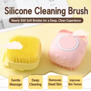 #2917 - Silicone Pet Bath Brush for Dogs & Cats