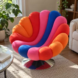 Petal Spin Colorful Swivel Lounge Chair