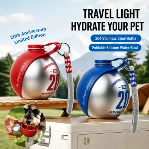 #2622 - Portable Stainless Steel Pet Water Bottle
