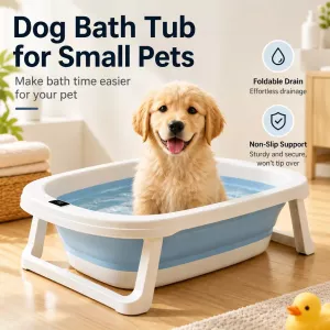 #2595 - Pet Bath Tub with Drain for Small to Medium Dogs & Cats