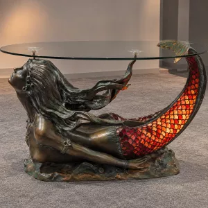 Mystical Ocean Mermaid Sculpture Table