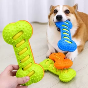 #0950 - Double-Layer Squeaky Bone Toy for Large Dogs