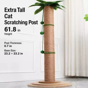 #0061 - Large Round Sisal Cat Scratching Post and Climbing Tower