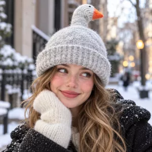 Chicken Head Knitted Winter Beanie