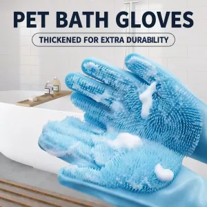 #0682 - Pet Bathing Gloves for Dogs and Cats