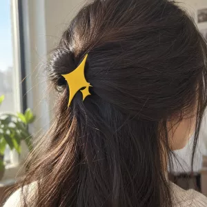 Golden Sparkle Hair Claw Clip